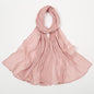 New Premium Silk Crinkle Hijab Scarf Women Shawls Plain Muslim Women Hijabs Breathab Islam Women Turban Pleated Scarf Ramadan