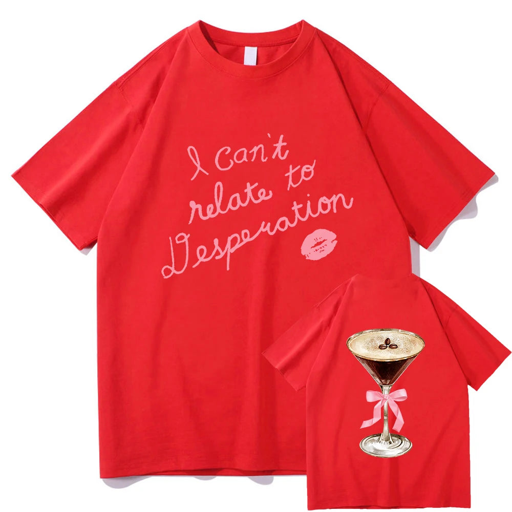Sabrina Carpenter Can't Relate Espresso T-Shirts 2024 New Album Men/Women Clothing Aesthetic Unisex Streetwear Cotton TShirts