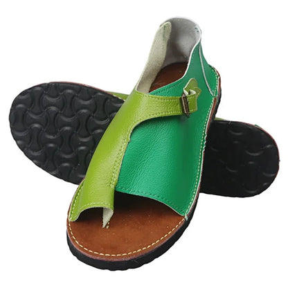 Multicolored Sandals Female Shoe Strappy Heels Large Size Slip-on Loafers Summer Women's Girls Big Comfort Closed Elastic Band