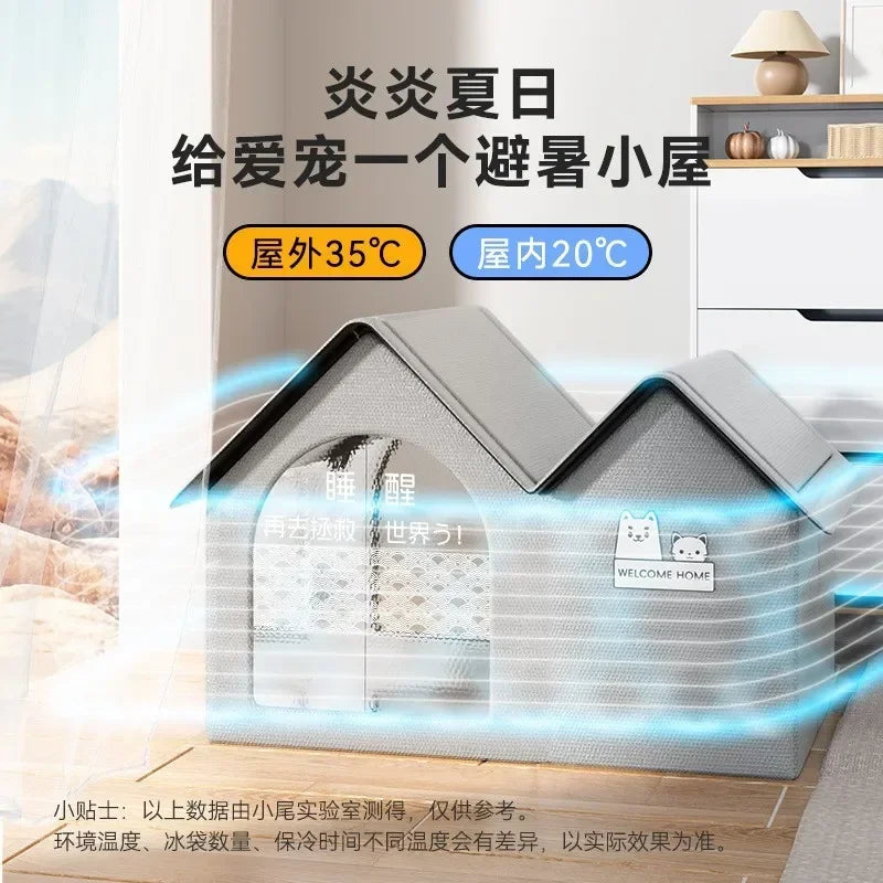 Cat Air Conditioned House Summer Cat Cooling Tool Nest Dog Igloo Dog Four Seasons Cat Pet Igloo