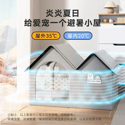Cat Air Conditioned House Summer Cat Cooling Tool Nest Dog Igloo Dog Four Seasons Cat Pet Igloo
