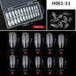 240pcs Semi-frosted Matte Fake Nails Long Coffin Stiletto Artificial False Nails Tips Clear Fake Nail Art Tips For Extension