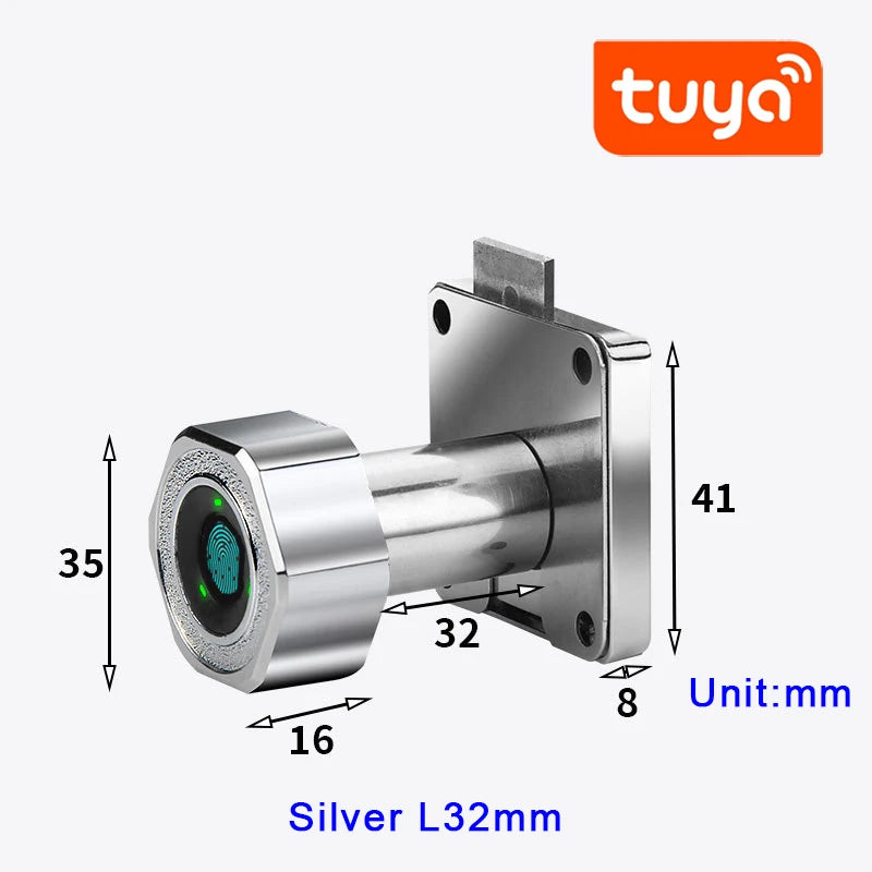 Tuya SmartLife APP Remote Control Smart Fingerprint Drawer Lock
