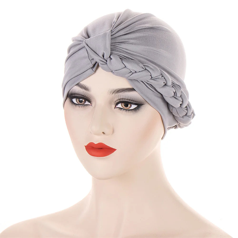 New Women Gold Silver Turban Hats Chemo Bandana Hijab Pleated Indian Cap Turbante Hat Ladies Hair Loss Headscarf Muslim Headwear