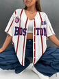 Boston Number 92 Baseball Tshirt Women Fashion Trend Button Baseball Jersey Streetwear SportTshirt Oversized Casual Training Tee