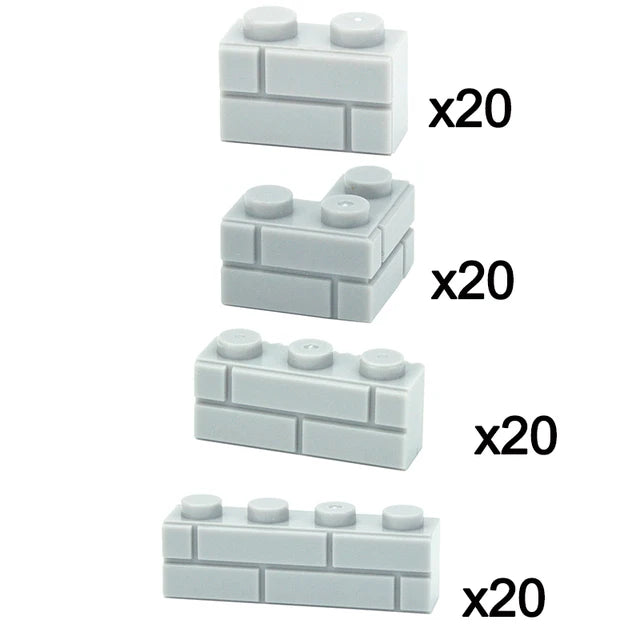 DIY Wall Bricks 1x4 1x3 1x2 Dots Thick Building Block Educational Creative House Contruction Toys Compatible With 15533 For Kids