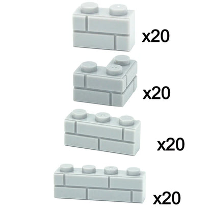 DIY Wall Bricks 1x4 1x3 1x2 Dots Thick Building Block Educational Creative House Contruction Toys Compatible With 15533 For Kids