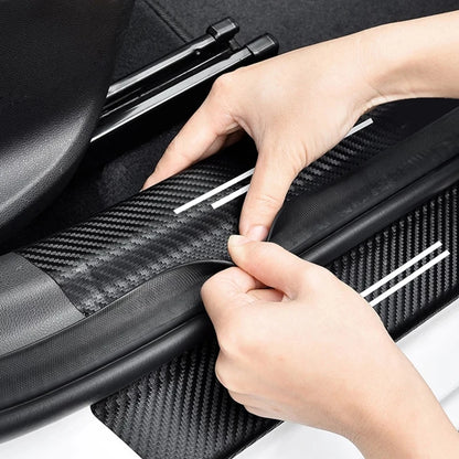 Car Door Threshold Scuff Plate For Geely Atlas Coolray Emgrand EC7 EC8 X7 EX7 CK2 CK3 GL GS Carbon Fiber Trunk Bumper Stickers