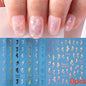 8Pcs Red Heart Nail Stickers 3D Bronzing Silver Gold Heart Shape Star & Moon Metal Totem Nail Slider Self-Adhesive DIY Nail Art*