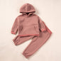 Winter Children's Suit 0-6Y Unisex Hooded Sweatshirt Solid Color Boys and Girls Casual Clothes Comfortable and Soft
