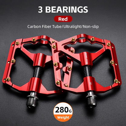 WEST BIKING MTB Cycling Pedals Sealed Bearing Ultralight Aluminum Alloy Footboard Anti-Slip Bicycle Platform Pedals Bike Parts