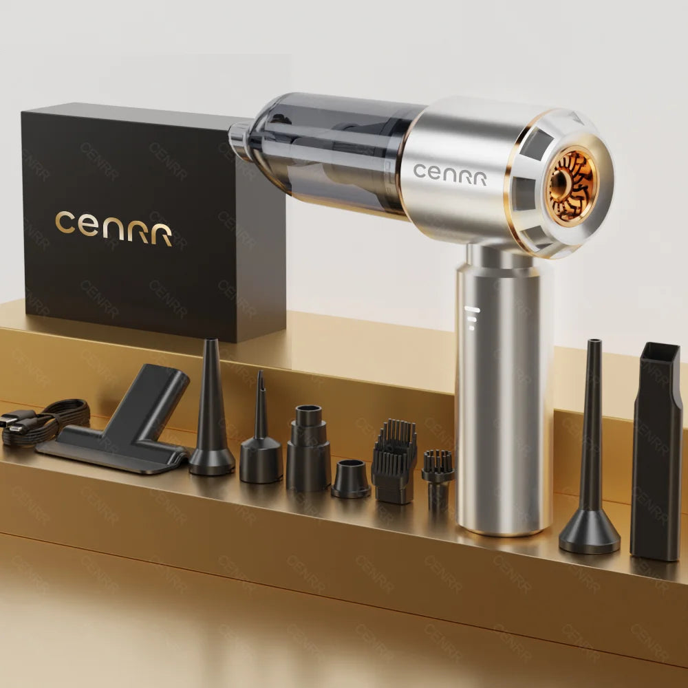 CENRR Mini Car Vacuum Cleaner 360000PA Cordless Powerful Wireless Car Cleaner HandHeld Portable Vacuum Cleaner Cleaning Machine