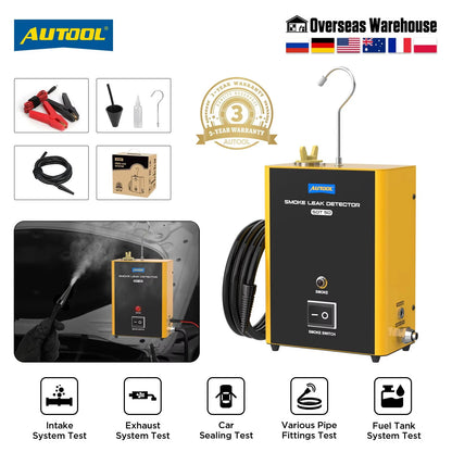 AUTOOL SDT50 Car Smoke Leak Detector Automotive EVAP Leakage Gas Leakage Machine Locator Oil Pipe Generator Diagnostic Tools