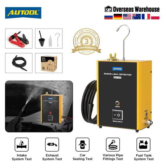 AUTOOL SDT50 Car Smoke Leak Detector Automotive EVAP Leakage Gas Leakage Machine Locator Oil Pipe Generator Diagnostic Tools