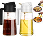1-2PCS 2in1 Spray Oil Dispenser Oil Jar Cruet BBQ 500ml Plastic Spray Sprayer Bottle Kitchen Baking Roasting Picnic Kitchen Tool