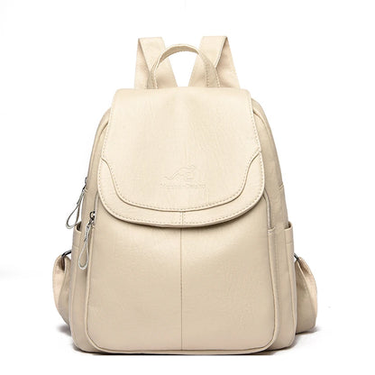 Luxury Women Genuine Leather Backpack Fashion Designer Female Soft Cow Leather School Bag Large Capacity Travel Bags Mochila Sac