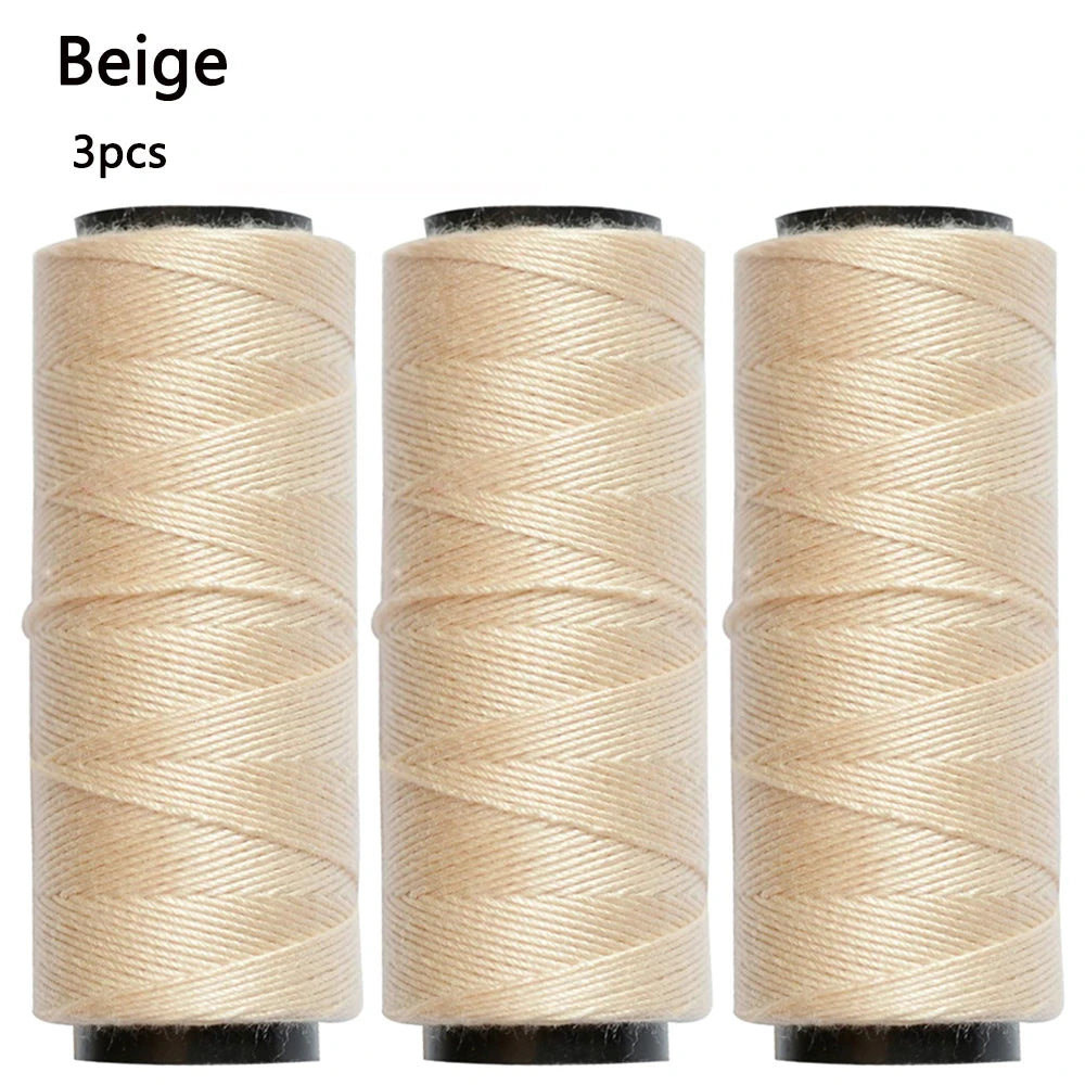 3/5 Rolls Sewing Threads Using for Hand Sewing Hair Extensions Making Wigs DIY (Black, Brown, Dark Brown, Beige, Khaki)