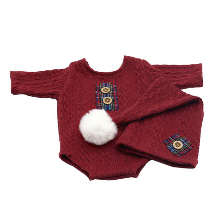 Newborn Christmas Outfit  Newborn photography props Baby Romper Jumpsuit  Photography  Studio Shoots Accessories