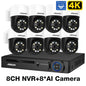8MP 4K Face Detection Security PTZ IP Camera System Audio POE NVR Kit CCTV Humanoid Outdoor Home Video Surveillance Xmeye