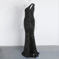 Sexy Cut Out Split Stretch Sequin Formal Party Dress Sleeveless Floor Length Bodycon Evening Night Out Gown Royal Blue Red Black
