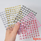 8Pcs Red Heart Nail Stickers 3D Bronzing Silver Gold Heart Shape Star & Moon Metal Totem Nail Slider Self-Adhesive DIY Nail Art*