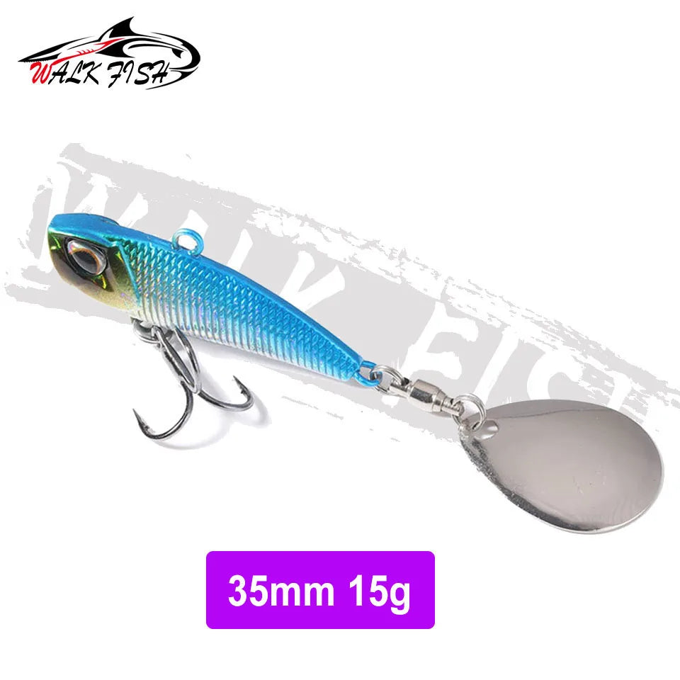 WALK FISH Spinner VIB Fishing Lure 7g 11g 15g 21g Sinking Water Ice Jigging Metal Spoon VIbration Hard Cranbait Japan Wobbler
