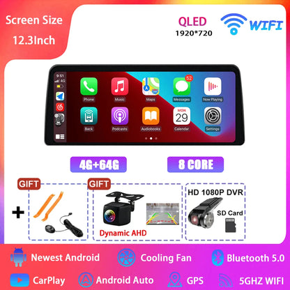12.3  For Mazda 3 Mazda3 3 Axela BM 2013 - 2019 Android 14 QLED Screen GPS Car Radio Video Player Multimedia Navigation Carplay