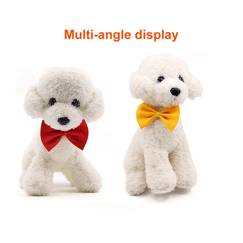 Pet Dog Cat Necklace Adjustable Neck Band Cute Bowknot Pet Care Accessories Dog Cat Striped Bow Necklace Pet Supplies