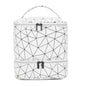 30 Grids PU Nylon Makeup Bag Double Layer Handbag Manicure Bag with Handle Professional Nail Case Travel Cosmetic Organizer Bag