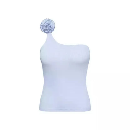 FUBEIKE Sport Outfit For Woman One Shoulder Sports Top Slim Fit Yoga Clothes Vest Riding Training Sling Workout Pettiskirt
