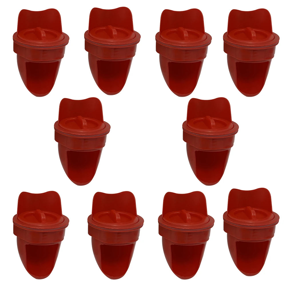 Chicken Feeder Poultry Feeding Supplies DIY Rain Proof Poultry Feeder Port Gravity Feed Kit For Buckets Barrels Bins Troughs