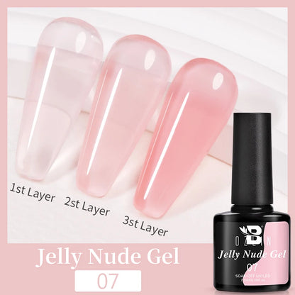 BOZLIN 5ML Color Solid Nail Gel Colorful Painting Nail Art Varnish Semi Permanent Solid Polish UV Nail Gel Top Coat Manicure