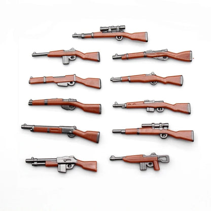 WW2 German Weapon Building Block 98K Two-color Gun US M1911 Soviet RPG Military Soldier Figure Accessories Rifle Pistol Toy C349