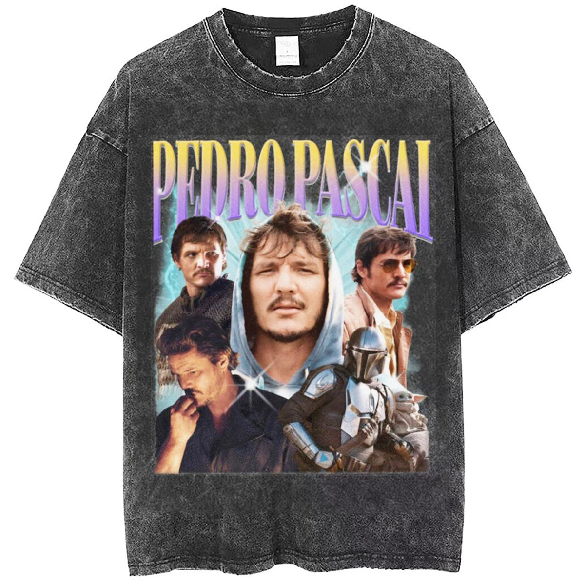 Vintage Pedro Pascal T Shirt Washed Harajuku Pascal Merch Retro Tshirt Hip Hop Bootleg Style Streetwear Shirt 2023 New Arrival