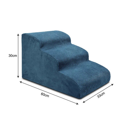 Removable Dog Stairs 3 Steps Ramp Couch Puppy Old Dog Non-Slip Removable Ladder High Couch and Bed Pet Supplies