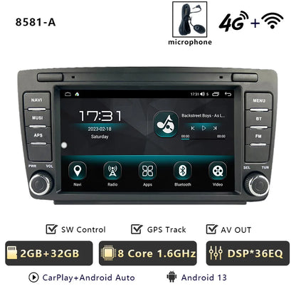 CHSTEK 7" Android Car Radio Wireless Carplay Multimedia for Skoda Octavia Mk2 A5 2004-2014 WIFI Bluetooth Plug and Play Canbus