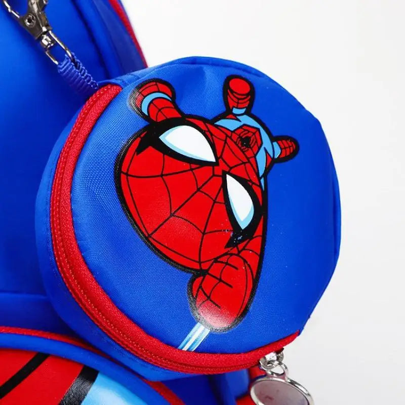 Anime Marvel Backpack Anime Figure Spider Man Iron Man Shoulder Bag Travel Schoolbag for Children Super Heroes Pupil School Bags