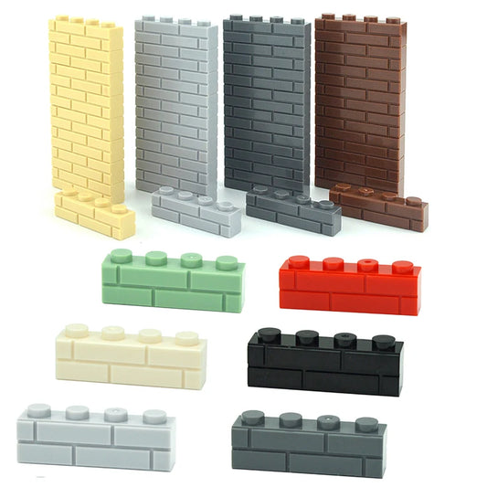 DIY Wall Bricks 1x4 1x3 1x2 Dots Thick Building Block Educational Creative House Contruction Toys Compatible With 15533 For Kids