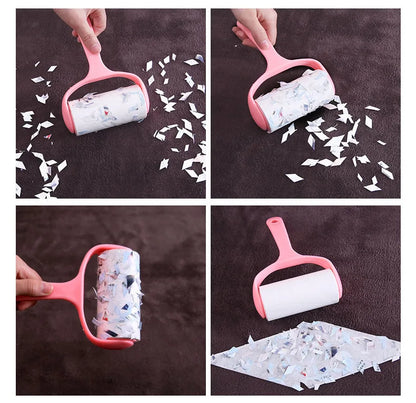Tearable Roll Paper Sticky Roller Dust Wiper Safe Stash Storage Sight Secret Replaceable Cleaning Brush Tool
