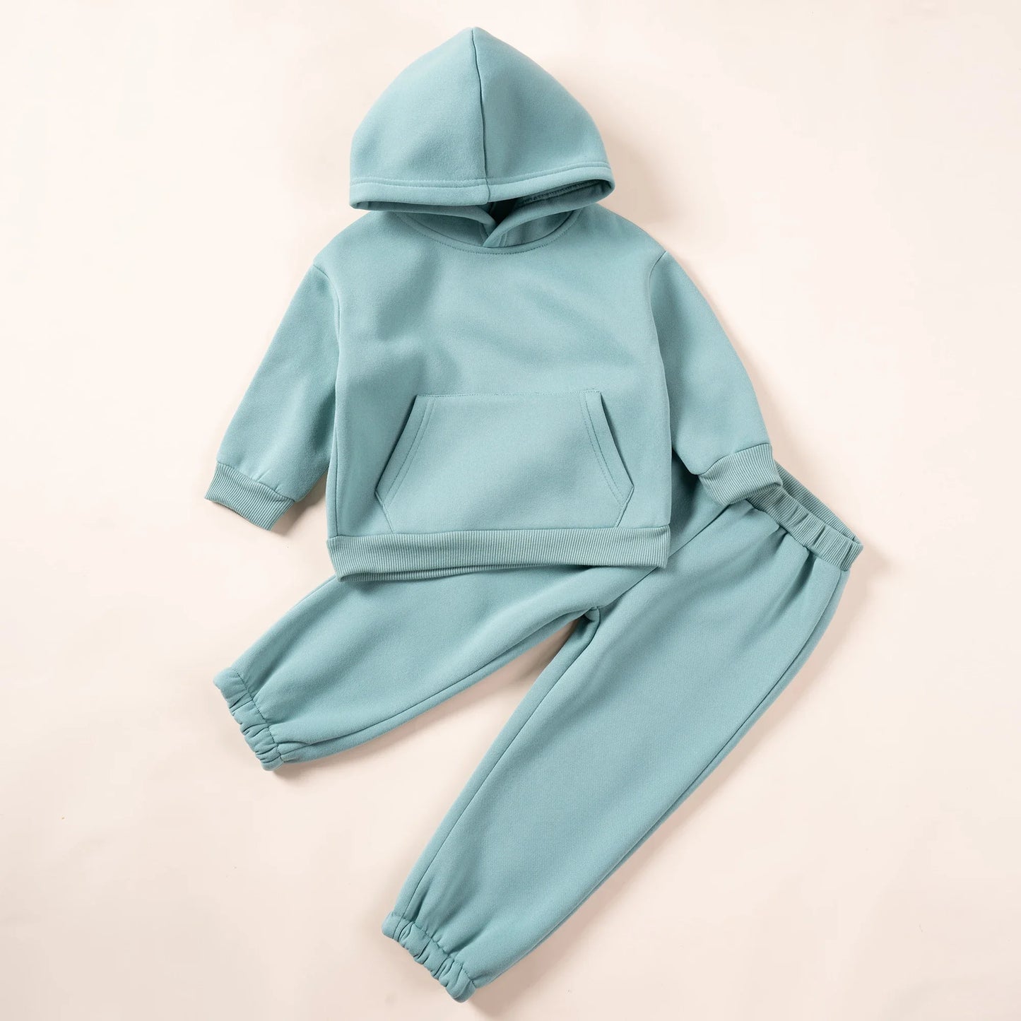 Winter Children's Suit 0-6Y Unisex Hooded Sweatshirt Solid Color Boys and Girls Casual Clothes Comfortable and Soft