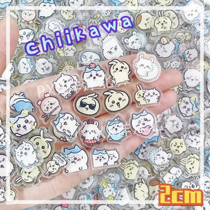 Chiikawa anime peripheral 2cm double-layer acrylic film usagi DIY hair clip decoration keychain Pendant Signboard accessories