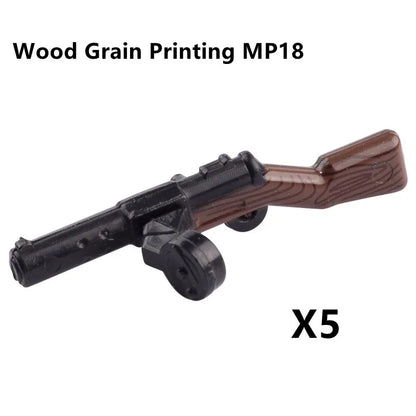 WW2 German Weapon Building Block 98K Two-color Gun US M1911 Soviet RPG Military Soldier Figure Accessories Rifle Pistol Toy C349