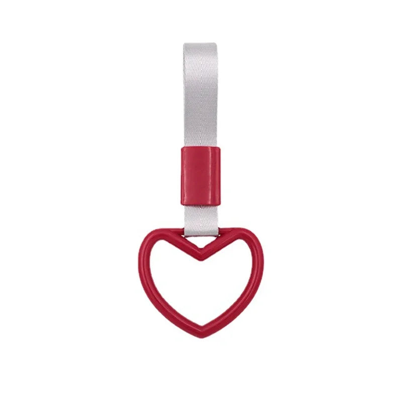 JDM Tsurikawa Heart Ring Car Tow Belt Train Bus Handle Hand Strap Drift Charm Strap Drift Auto Accessories Car Styling Bradn New
