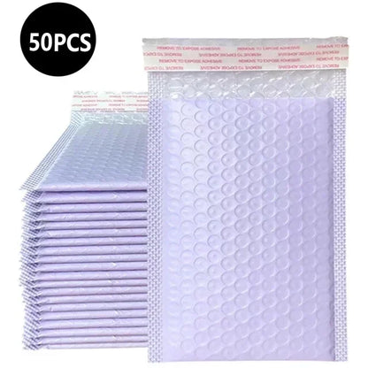 50pcs Delivery Package Packaging Pink Small Business Supplies Envelopes Shipping Packages Bubble Envelope Packing Bag Mailer