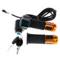 12V-96V E Bike Twist Throttle With Handle For Electric Bike Throttle With LCD Display Indicator Gas Handle Throttle Lock Key
