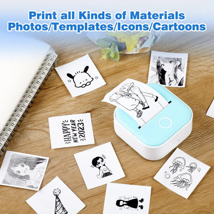 Phomemo T02 Thermal Printer Paper Thermal Sticker BPA Free for Journal Photo Picture Texts Study Notes To Do List 3rolls/box