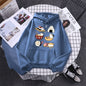 Sushi Cat's Day Harajuku Printed Hoody Womens Fashion Loose Clothing Autumn Fleece Sweatshirt Casual O-Neck Female Streetwear