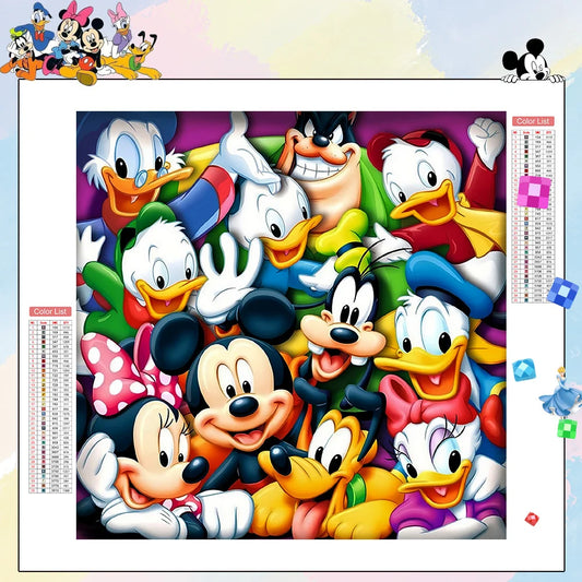 Disney Full 5D Diamond Painting Mickey Minnie Mouse DIY Diamond Embroidery Donald Daisy Duck Wall Decoration Gift Craft Kit