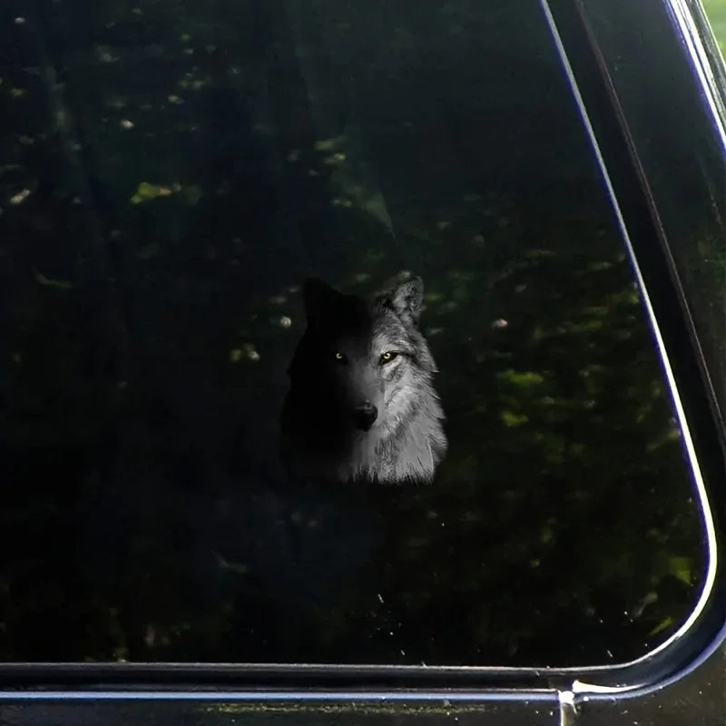 3D Wolf Pattern Car Stickers Waterproof for DIY Auto Window Cool Sunscreen Vinyl Decals Animal Vehicle Decoration