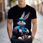 mens summer clothing with 3D printed cartoon duck graphic t shirts round neck short sleeved tees new tops funny t shirt for men